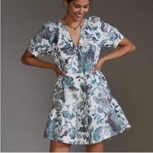 Anthropologie Pilcro Puff Sleeve Tunic Dress